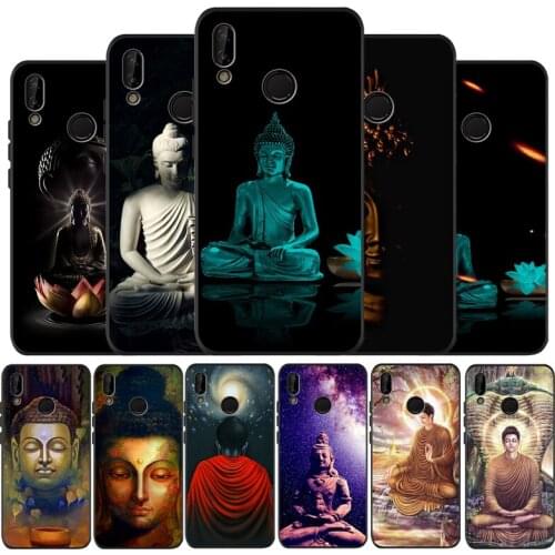 Black tpu case for Huawei P30 lite Nova 4E P9 P9lite P10 P20Pro P20lite P30Pro P smart Cover Gautama Buddha Budha Shell