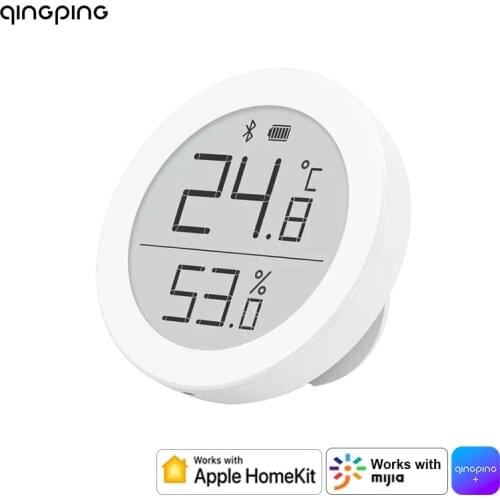 Xiaomi Qingping Temperature Humidity Sensor Bluetooth-compatible LCD Digital Screen Thermometer H M Version for Apple HomeKit