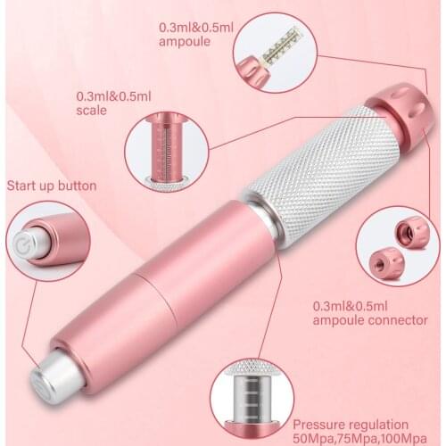 Hyaluron Pen Adjustable High Pressure Hyaluronic Acid Pen for Lip Injector Face Wrinkless Lip Filler Hyaluronic Guns Beauty Tool