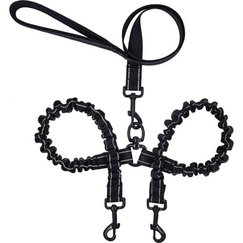 Gomaomi Dual Dog Leash No Tangle Dog Lead with Handle for Two Dogs Extend 55-98cm
