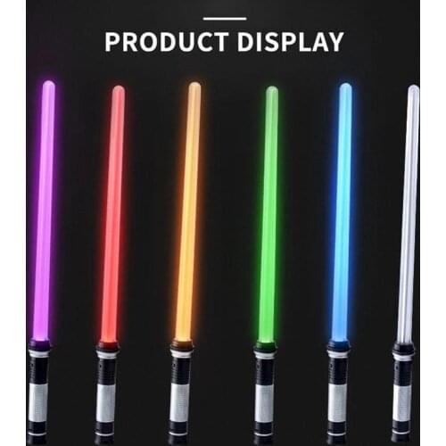 Simulation Sword With Sound Effect For Kids Cosplay Cool Weapons Boy Play Gift Luminous Toys Led Light Flexible Lightsaber