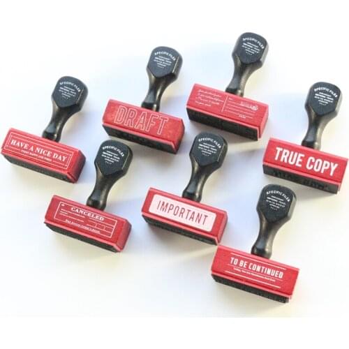 Domikee classic vintage English words office school scrapbooking diary planner DIY wooden stamps stationery supplies