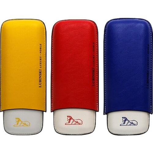 Leather Portable Travel Pack Cigar Moisturizer Holder Storage Container Gift Box For Man/ Women