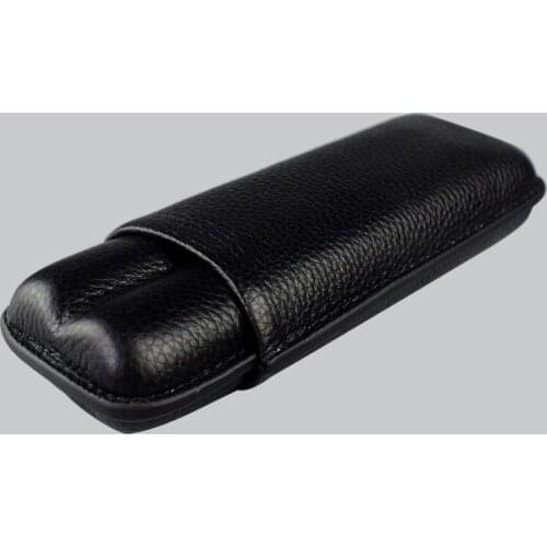 COHIBA Leather Holder 2 Tube Travel Cigar Case/ Cigar Humidor suit for cuban cigar
