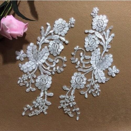 Silverstrand car lace applique Guipure Lace Fabric Sewing Chantilly Embroidered DIY Craft Accessories Lace Applique For Wedding