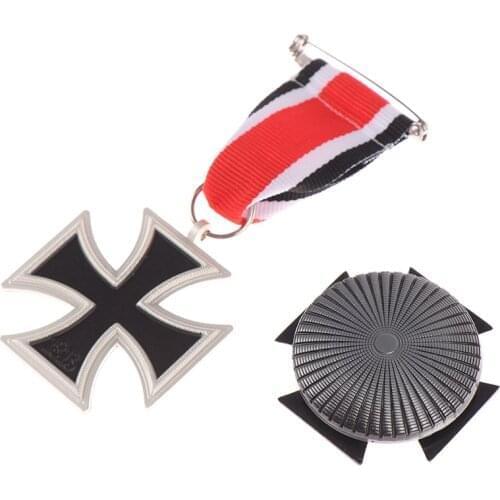 Iron Cross Medal Badge Class with Ribbon Military Fan Decoration Deutschland