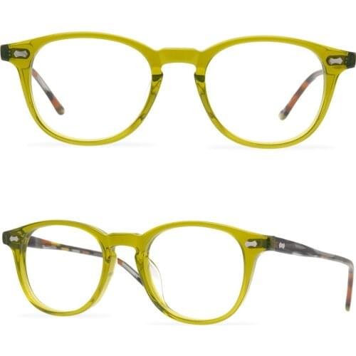 Fashion personality round glasses frame candy color acetate glasses transparent