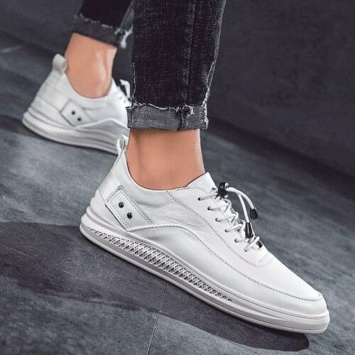 Men Shoes Sneakers Autumn Winter Top Leather White Board Shoes Mens Shoes White Shoes Sports Zapatillas Hombre Chaussure Homme
