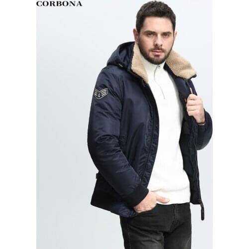 CORBONA 2021 New Arrival Mens Winter Warm Coat Windproof Hooded Casual Jackets High Quality Cotton Outdoor Detachable Male Parka