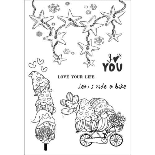 Heartfelt Animal Silicone Scrapbooking Clear Stamp Set, DIY Printing Character Stamp for Album Paper Card Making Au03 21