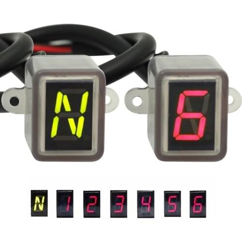NEW Super 6 Speed display Universal Digital off-road Motorcycle motocross light Neutral Gear Indicator display