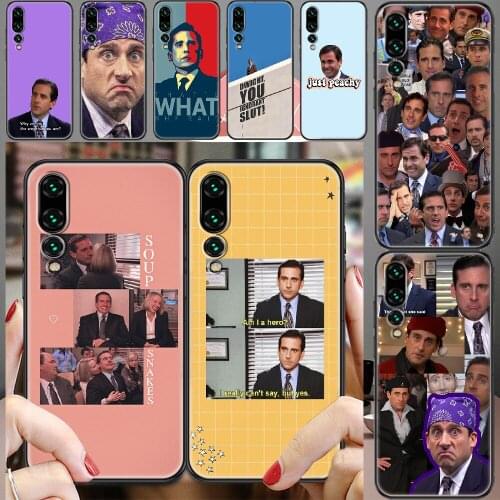 The Office Michael Scott Phone case For Huawei P Mate P10 P20 P30 P40 10 20 Smart Z Pro Lite 2019 black silicone back tpu