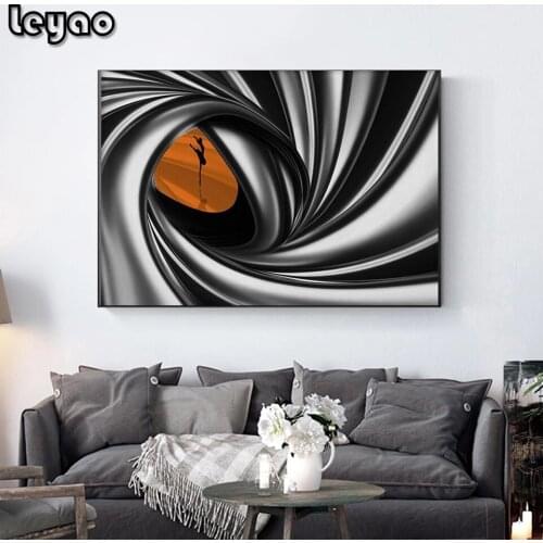 Full Square Diamond Painting Modern Abstract Staircase Diamond Embroidery Ballet Girl 5d Cross Stitch Diamond Mosaic Wall Art