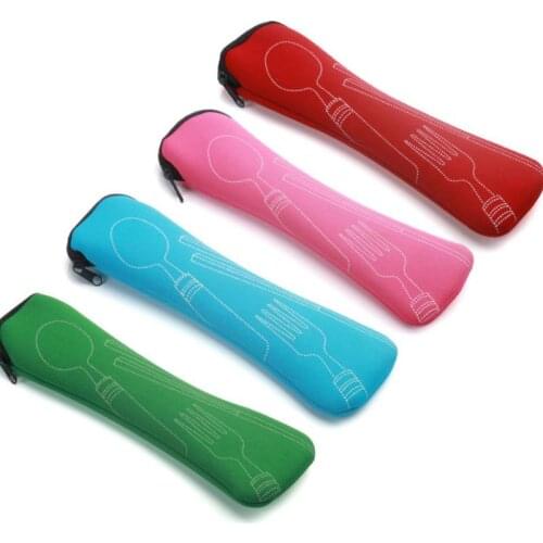 Portable Cutlery Set Bag Fork Spoon Bag Storage Supplies Travel Packaging Storage Box Dinnerware Picnic Tableware Bag Dinner Set