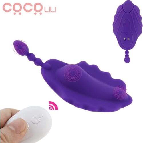 Clitoral Stimulation Wearable Panty Vibrator Portable Vagina Clit Anal Stimulator Massager Vibrating Sex Toys for Women Couple