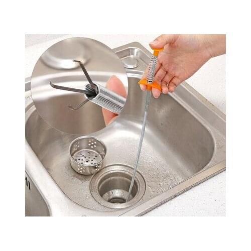 Hand Bending Pressure Sewers Clip Sewer Cleaning Tool Device Junk Sewer Dredge Hair Cleaning Gadgets Drain Pipeline Clean Hook