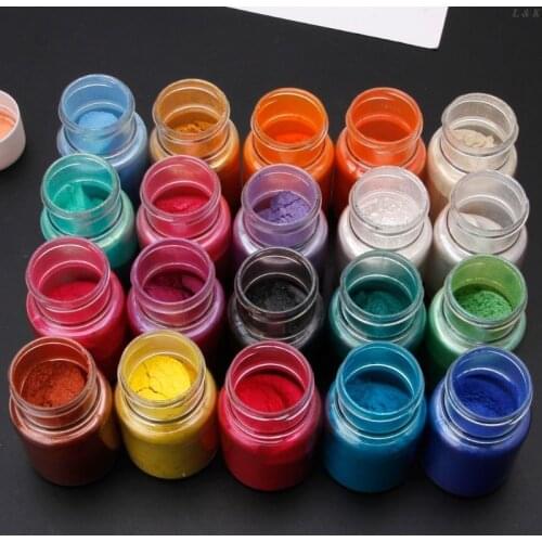 20 Colors Mica Powder Epoxy Resin Dye Pearl Pigment Natural Mica Mineral Powder l29k Dropship