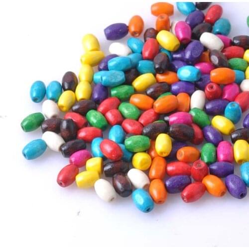 Mixed Oval round Wooden Spacer Beads For Jewelry making DIY 8x6mm 500pcs MT0679-2X