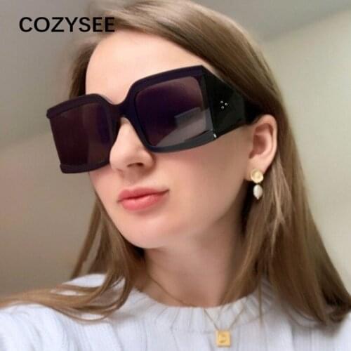 Retro Oversized Big Frame Sunglasses Women 2020 Brand Designer Square Sun Glasses For Female Black Goggles Oculos De Sol UV400