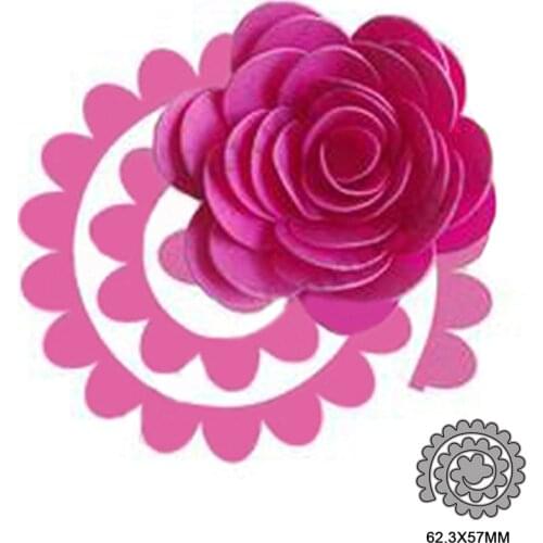 Spiral Flower Metal Cutting Dies for DIY Scrapbooking Album Paper Cards Decorative Crafts Embossing Die Cuts Christmas 2021new
