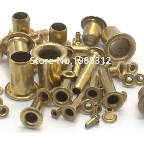 100-500pcs M0.9 M1.3 M1.5 M1.7 M2 M2.5 M3 m4 m5 m6 Tubular Rivets Double-sided Circuit Board PCB Nails Copper Hollow Rivet Nuts