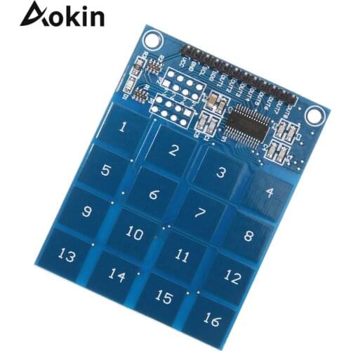 TTP229 16 Way XD-62B Capactive Touch Switch Digital Sensor IC Module Board Plate 49.3mm*64.5mm For Arduino diy kit