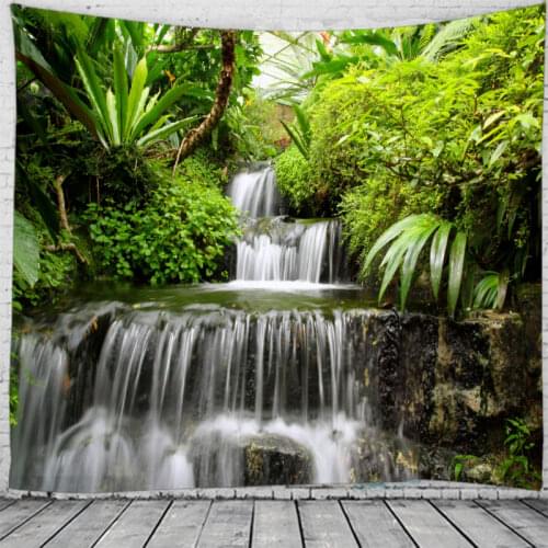Magnificent Waterfall Landscape Tapestry Wall Hanging Home Deco Scene Tapestries Large Size Drop Shipping Tapestries