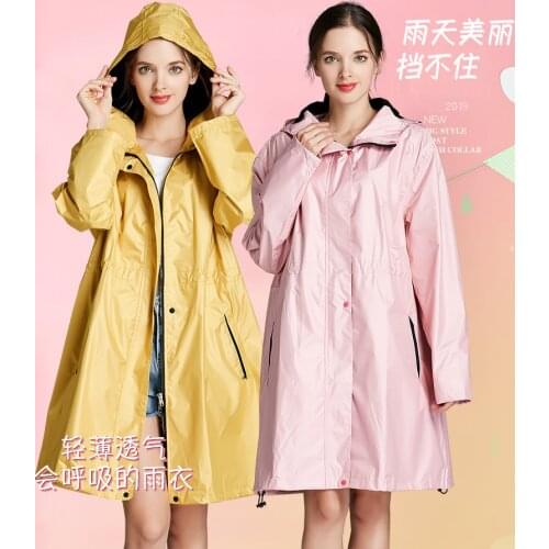 Zhouxiaoxi Short thin Raincoat Women Pink Waterproof Windproof Hooded Light Hiking Rain Coat Ponchos Jacket Cloak Raingear