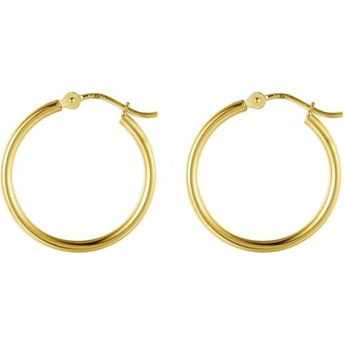 Sinya Au750 Gold 18k Hook Earring High Quality DIY Jewelry Accessories 15mm 20mm 25mm 30mm Optional