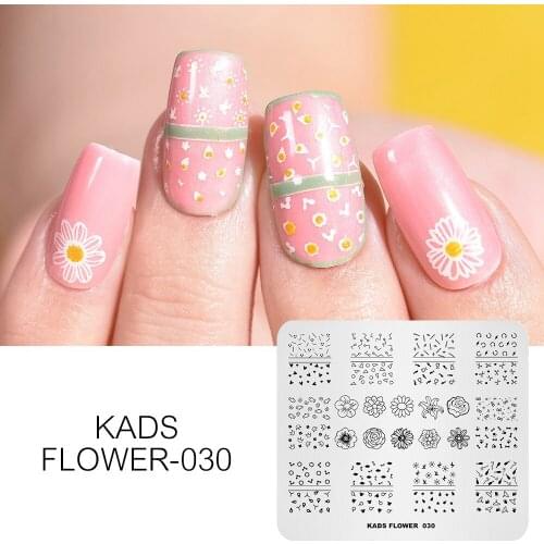 1pc Nail Stamping Plate Mini Flower Design Stamping Nail Art Image Plate Stamp Templates Manicure Stencil Tools for Nail Polish