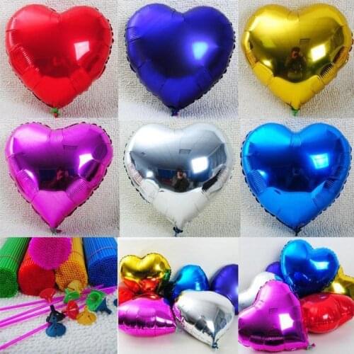 100-30pcs 10inch Latex Balloons Heart Love Wedding Air Ball Happy Birthday Party Decorations Kid Adult Foil Helium Balloons