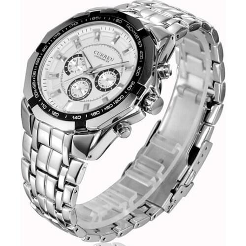 Top Brand Luxury watches Men Watch CURREN Stainless Steel Strap Business Sport Gift Men Military Watch Waterproof Reloj Hombre