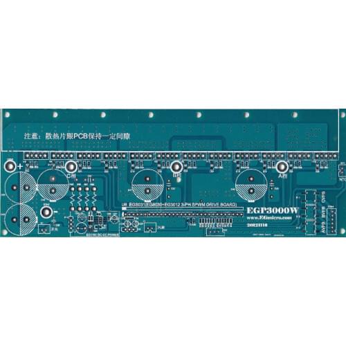 Pure sine wave EGP3000W three-phase inverter power bottom PCB board