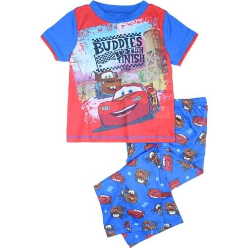 Kids Pajamas Set Summer Children Short Sleeve Sleepwear Cars McQueen Boys Cartoon Pyjamas Clothing Nightwears Pajamas Set
