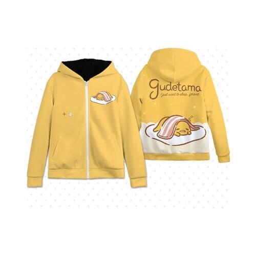 Gudetamaaaa Fashion Anime Hoodie Casual Sweatshirt Cartoon Long Sleeve Warm Women Men Unisex Gift
