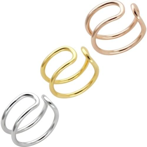 JHJT 20G Septum Nose Ring Hoop 316L Surgical Stainless Steel Hot Style Stainless Steel Nail False Ear Clip Earring Piercing