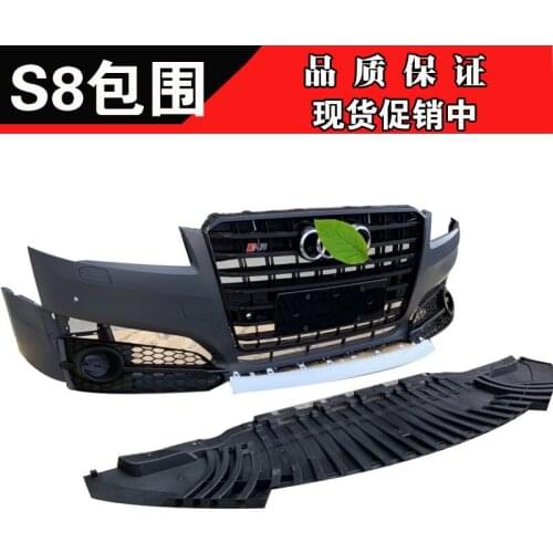 Suit For A8 Audi Refit Surround 15 16 17 Upgrade S8 Front Bar Middle Net Four Outlet Exhaust Rear Lip