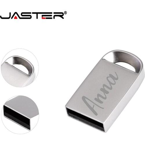 JASTER USB 2.0 Mini Metal USB Flash Drive 4GB 8GB 16GB 32G 64GB pen drive waterproof usb stick pendrive High speed custom logo