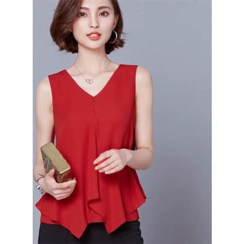 Summer Big Size 6XL 7XL Shirt Chiffon 2020 Femininas Ladies Office Tank Blouse Plus Size Oversize Irregular Shirt clothing Women