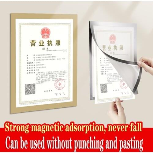 A5/A4 /A3Magnetic Self-Adhesive Picture Photo Pocket Frames for Refrigerator Note Schedule Holder Document Poster