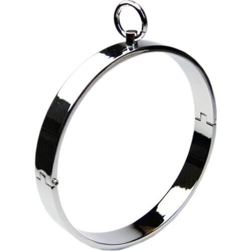 Metal Neck Collar Adult Fetish Slave Role Play Metal Sex Collars Neck O-rings Roleplay Restraint Nacklace BDSM Adult Games