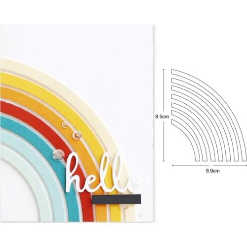 Metal Cutting Dies rainbow border 2020 new arrival craft die Stencil For DIY Scrapbooking Paper/photo Cards Embossing Dies