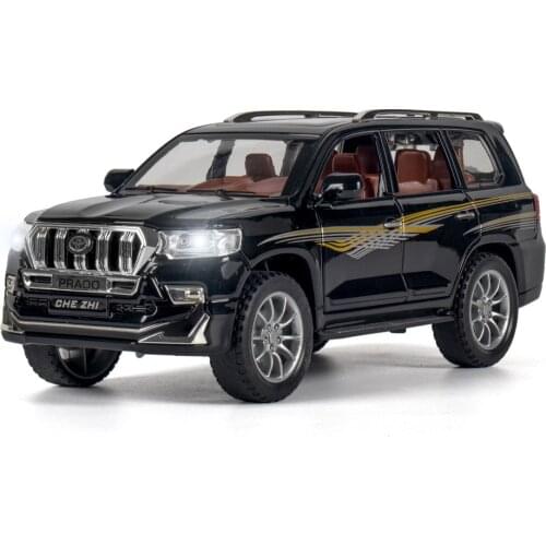1:24 TOYOTA Land Cruiser Prado SUV Model Alloy Car Simulation Exquisite Diecasts Toy Vehicles Toy For Children Collection