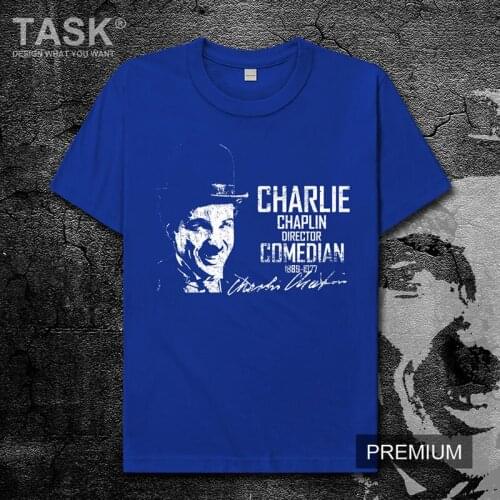 Celebrity Charlie Chaplin United Kingdom actor director screenwriter Modern times comedy Short sleeve clothes mens t shirt 01