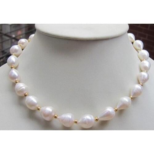 Natural breeding freshwater rice necklace 10-11 mm necklace 20"