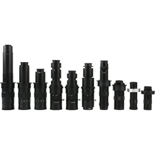 100X 120X 130X 160X 200X 300X 360X 500X 600X Adjustable Zoom C-mount Lens For Industrial HDMI USB Video Microscope Camera Lens