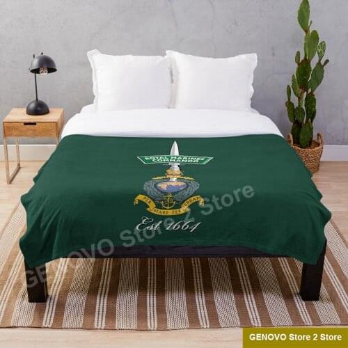 Royal Marine Commando Est 1664 Blanket Fleece Plush Blankets on Bed/Sofa Sleeping Cover Bedding Throws Bedsheet for Kids Adult