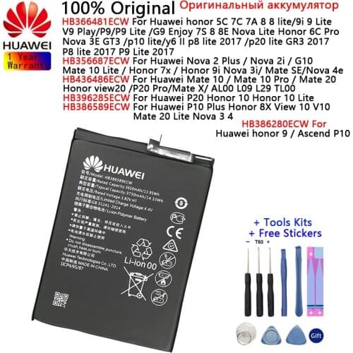Huawei Original HB386589ECW battery For Honor 7X P9 9 9i/8 9 lite View 10 V10 Nova 2i 3 3i 3E 4 4e Mate 10 Lite/10 20/10 Pro