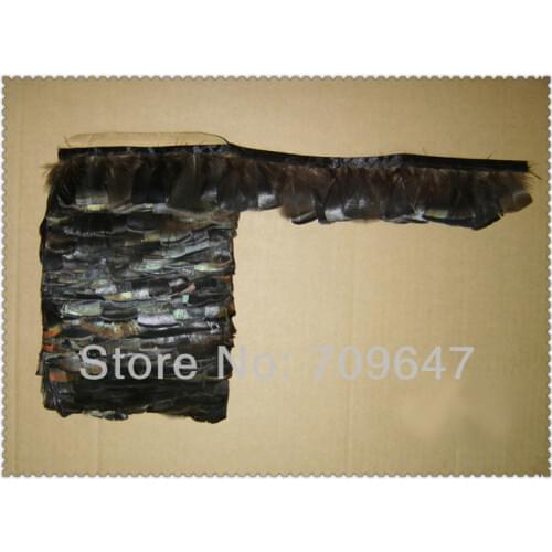 Wild Feathers Trim,2Yards/Lot Black Bronze Wild Turkey T-Base Plumage Feather Fringe 6.0cm Height,feathers decoration