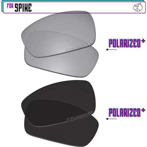 EZReplace Polarized Replacement Lenses for - Oakley Spike Sunglasses - Blk P Plus-SirP Plus